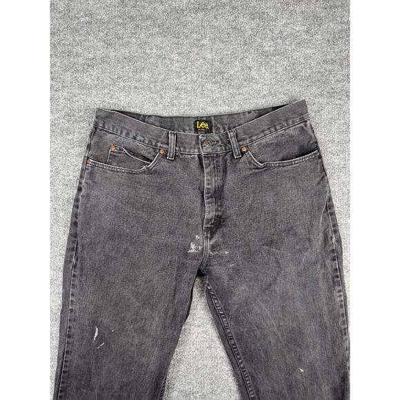 Vintage Lee Jeans 36x32 Black Denim Straight Fit - Picture 16 of 16